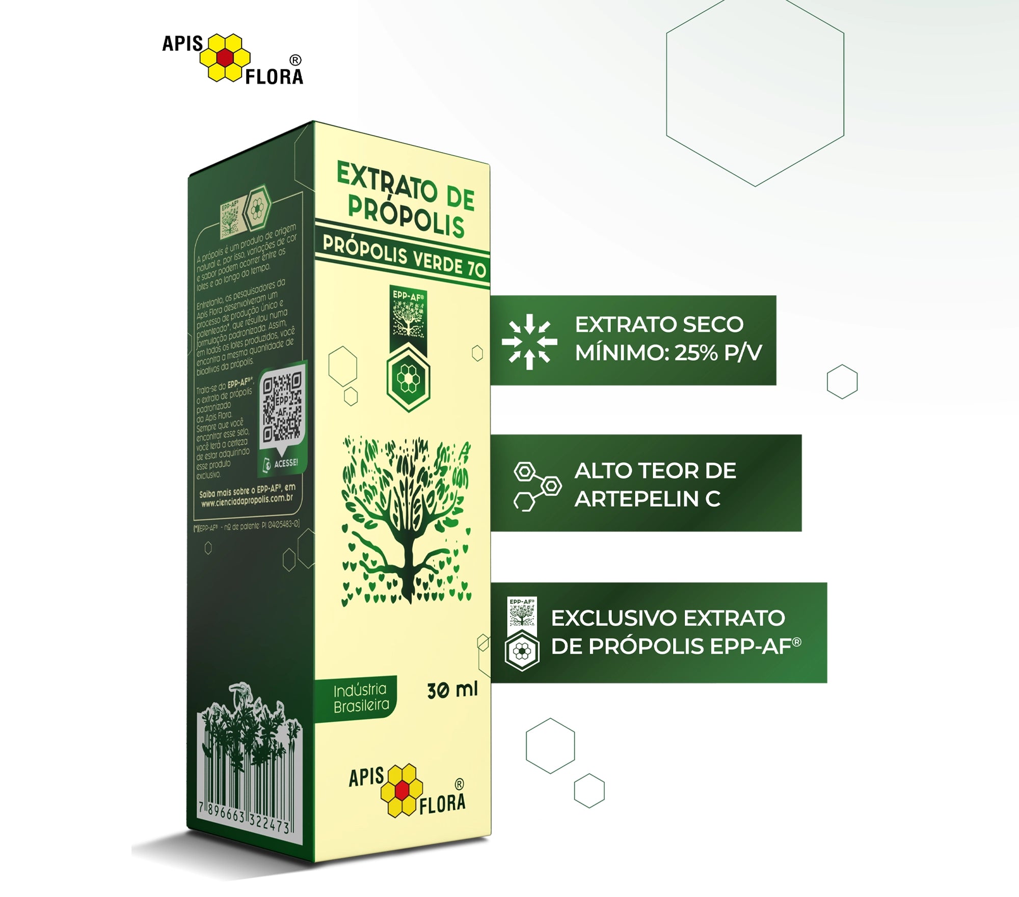 Extrato de Própolis Verde 70 30 ml - Apisfloria