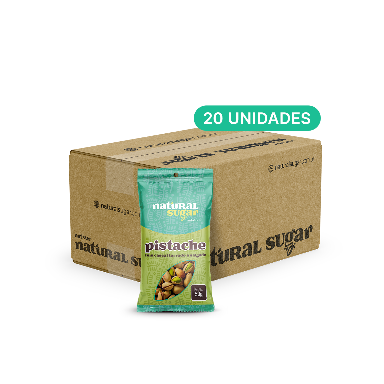 Pistache Torrado e Salgado com Casca 50g (20un)