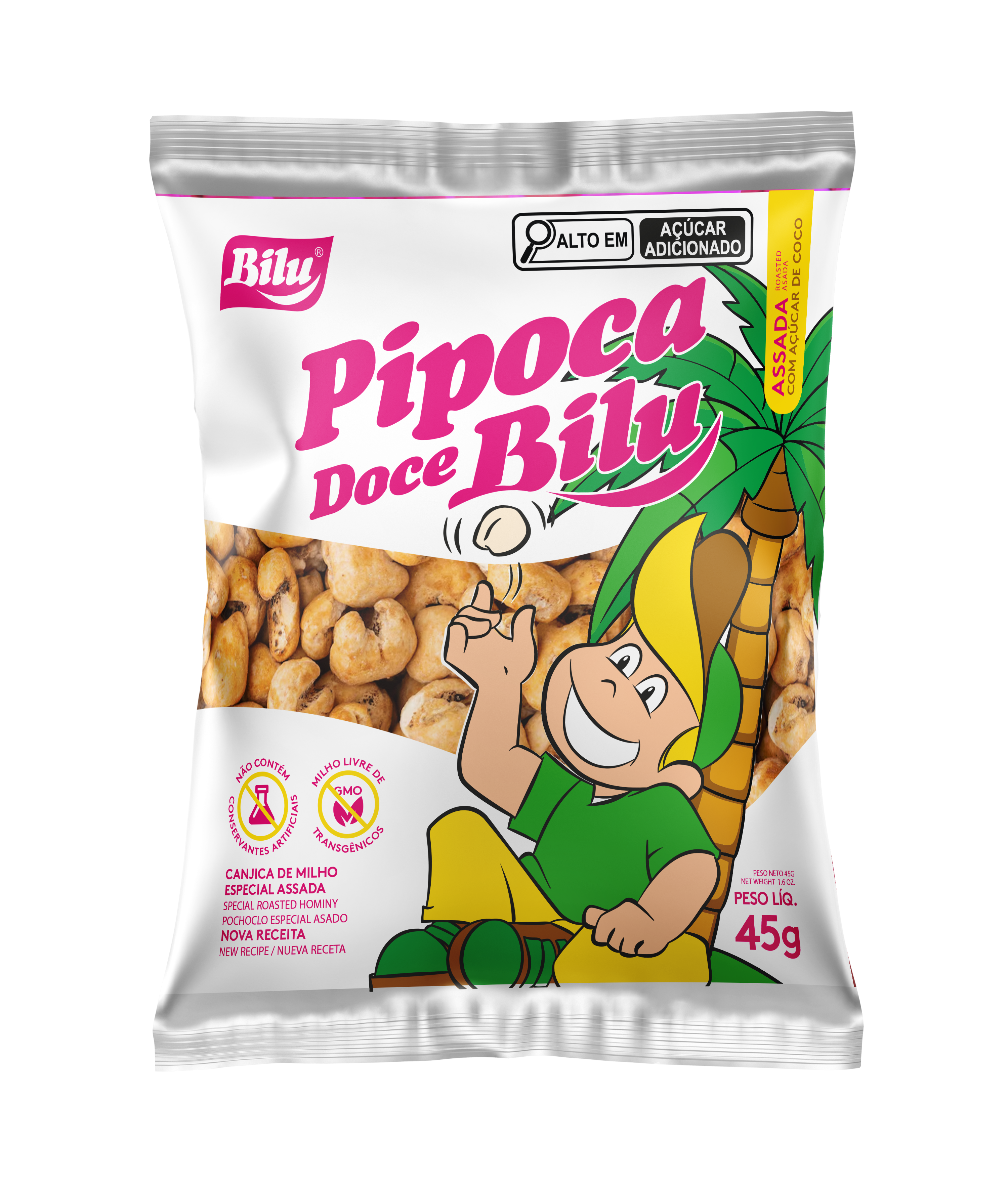 Pipoca Açúcar de Coco 45g - 30un