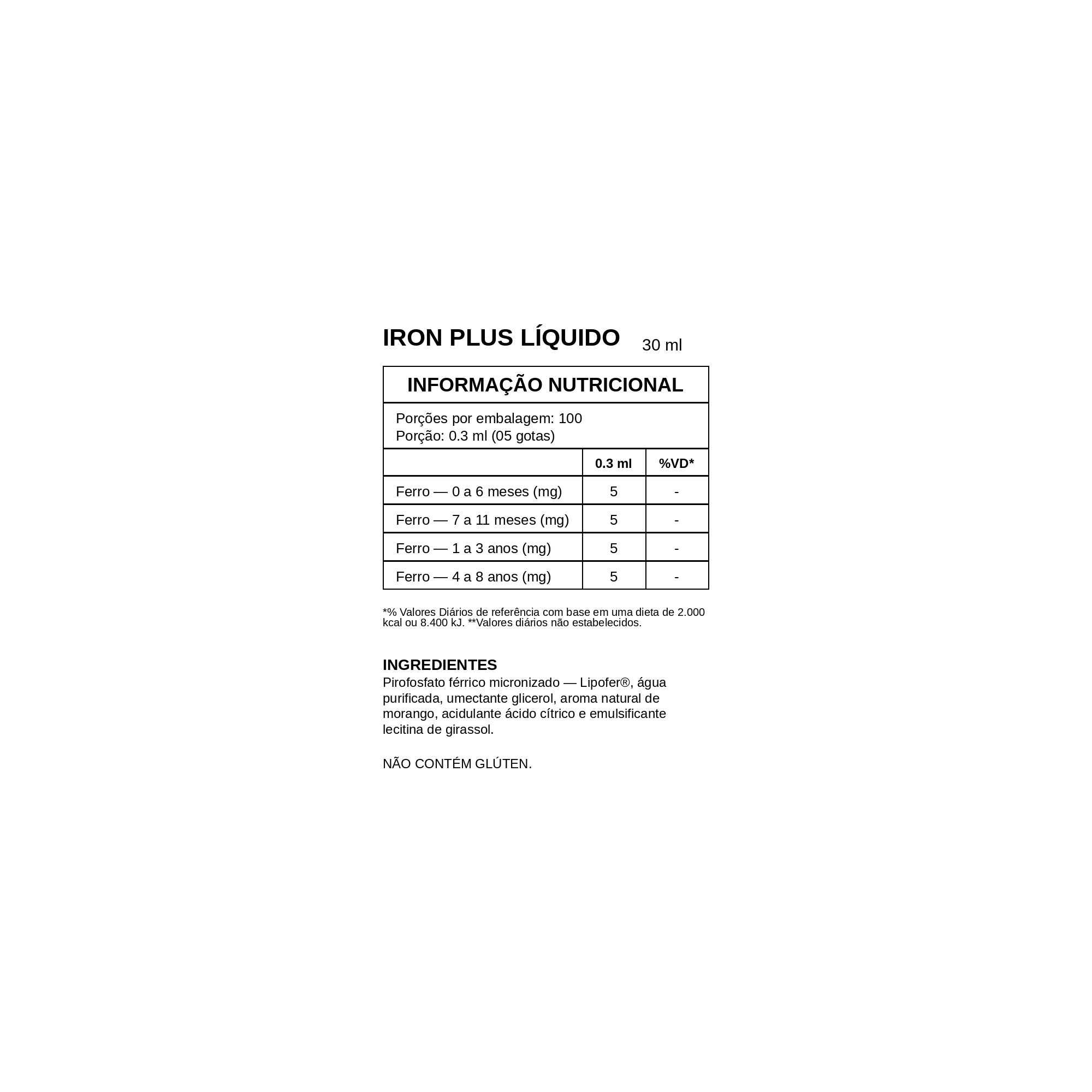 Iron Plus Líquido 30 ml - True Source