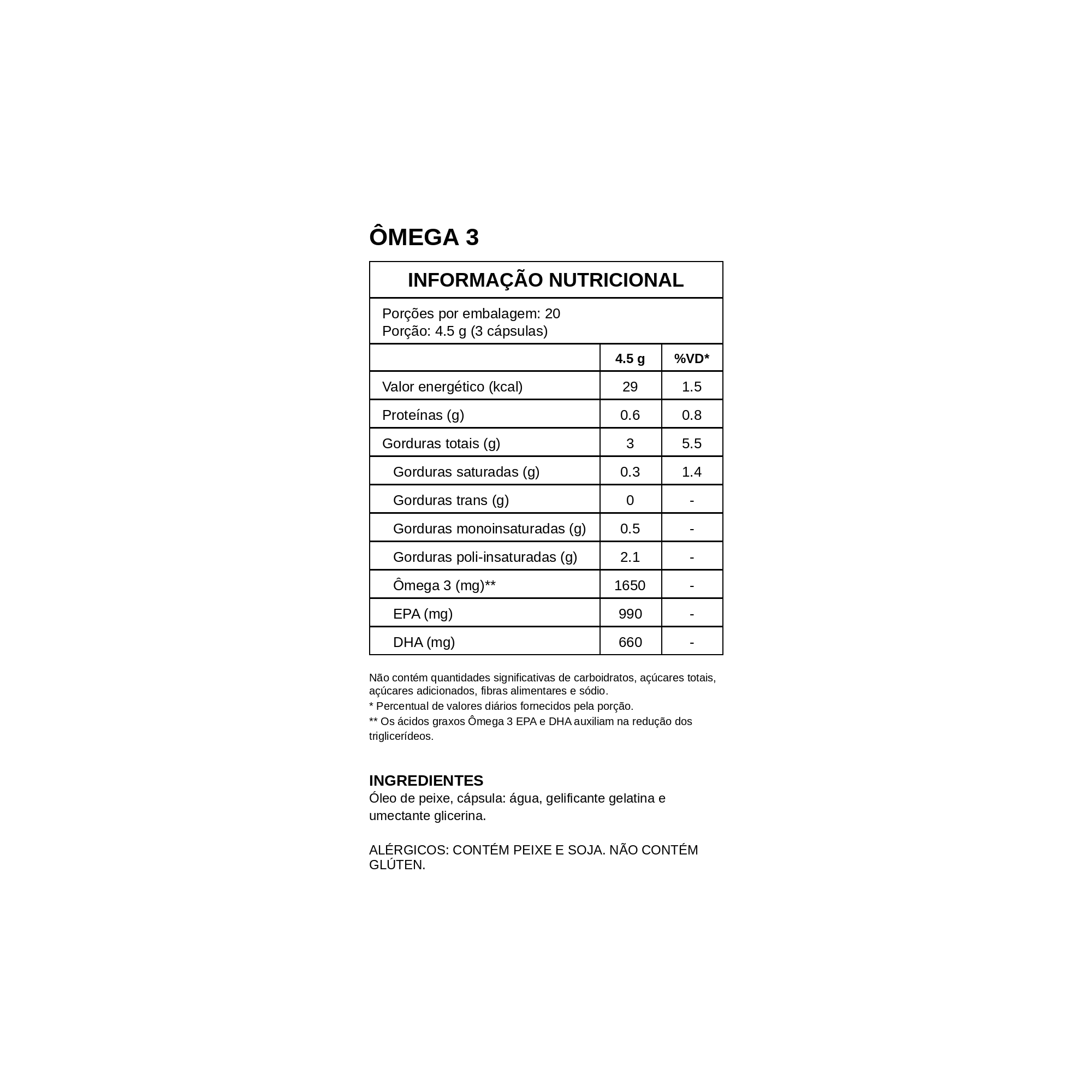 OMEGAFOR® PLUS: Ômega 3 - Vitafor