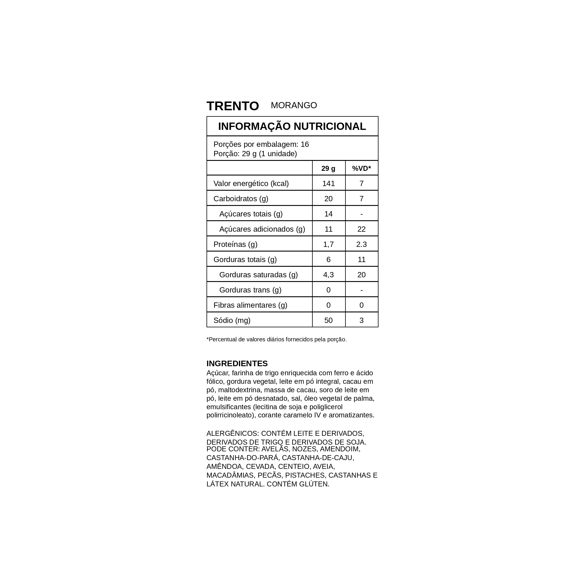 Wafer Trento 16 und x 29g - Peccin