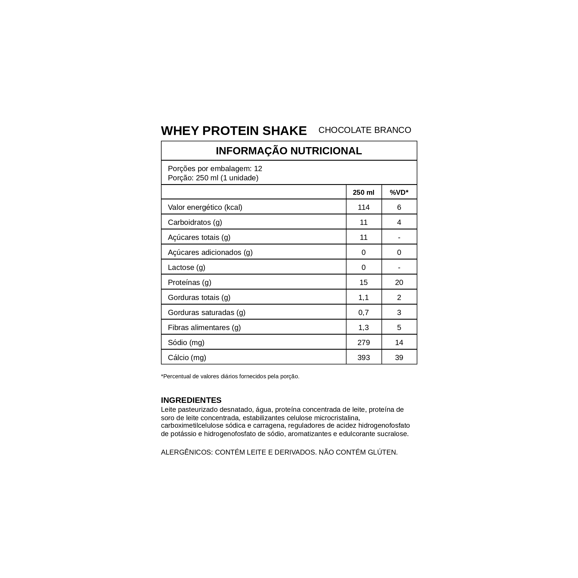 Whey Protein Shake 12 und x 250ml - Dux