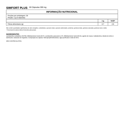 Simfort Plus 60 Cápsulas – Vitafor