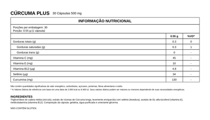 Cúrcuma Plus 30 Cápsulas – Vitafor