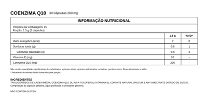 COQ-10 (Coenzima Q10) 200mg 30 Cápsulas – Vitafor