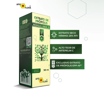 Extrato de Própolis Verde 70 30 ml - Apisfloria