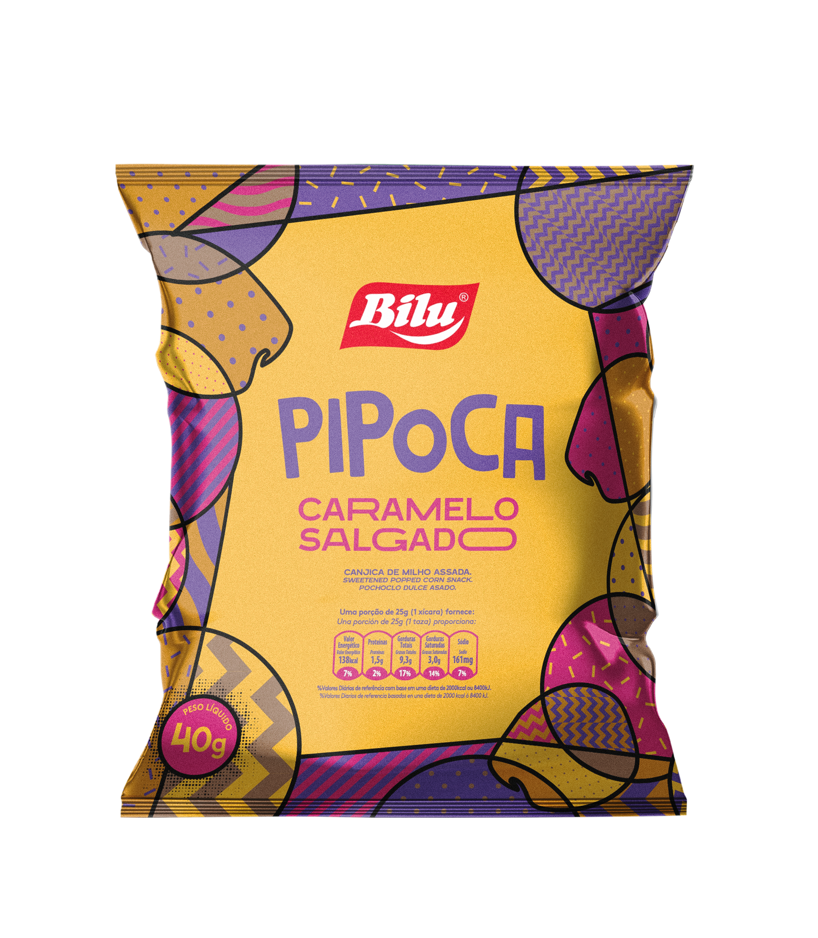 Pipoca Caramelo Salgado 40g - 14un