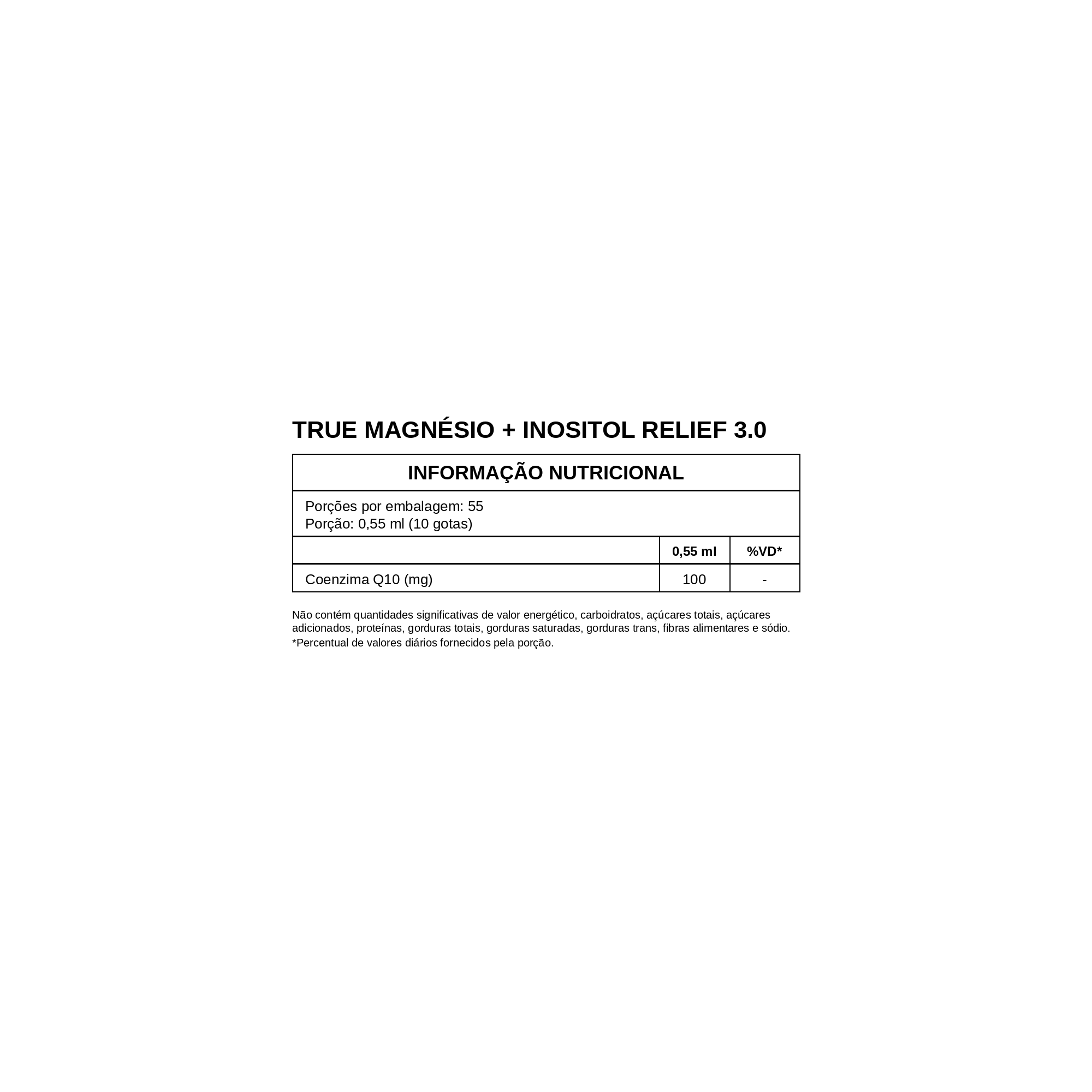 True Magnésio + Inositol Relief 3.0 350g - True Source