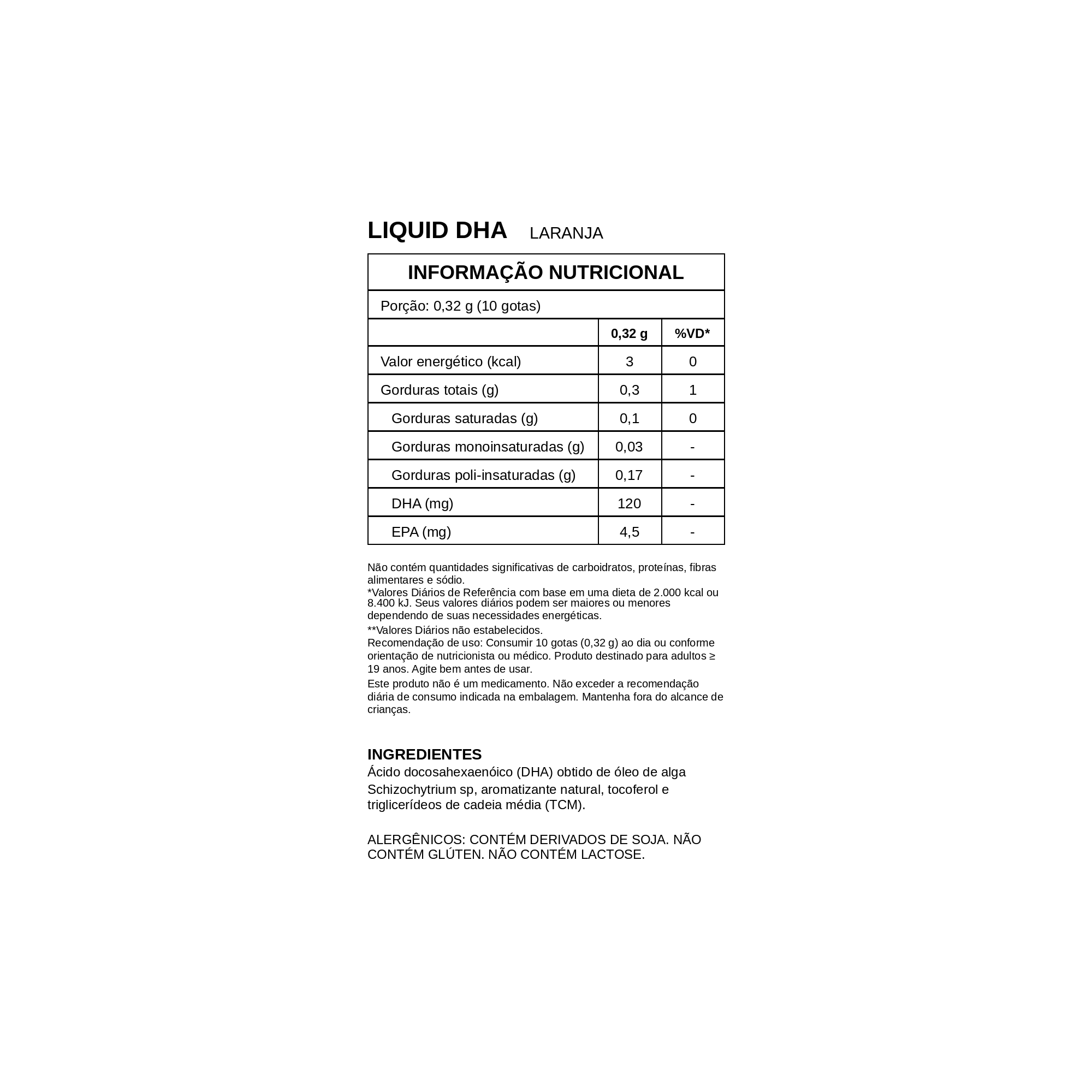 DHA Líquido 30 ml - True Source