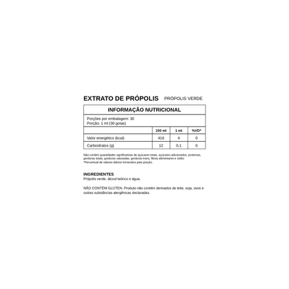 Extrato de Própolis verde 30 ml