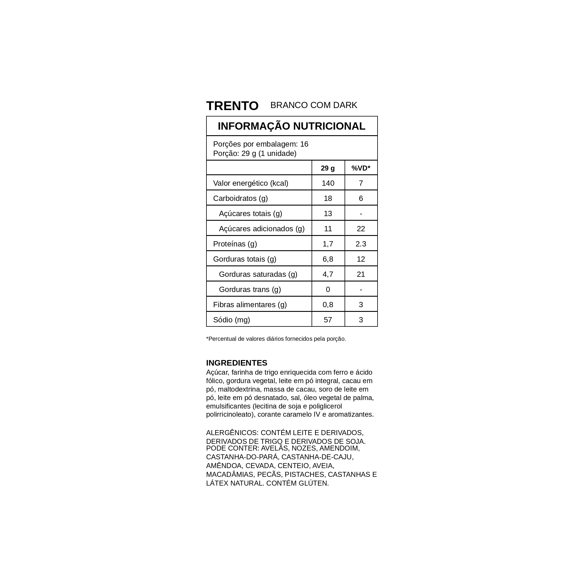 Wafer Trento 16 und x 29g - Peccin