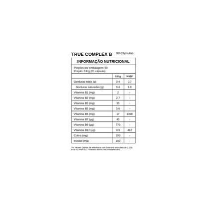 True Complex B (90 Cápsulas) – True Source