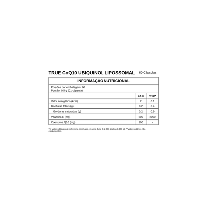 True COQ10 Ubiquinol Lipossomal 60 Caps. - True Source