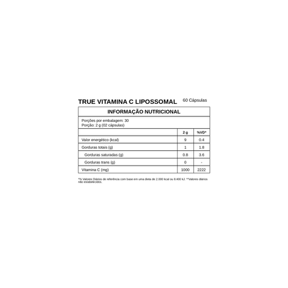True Vitamina C Lipossomal (60 Cápsulas) – True Source