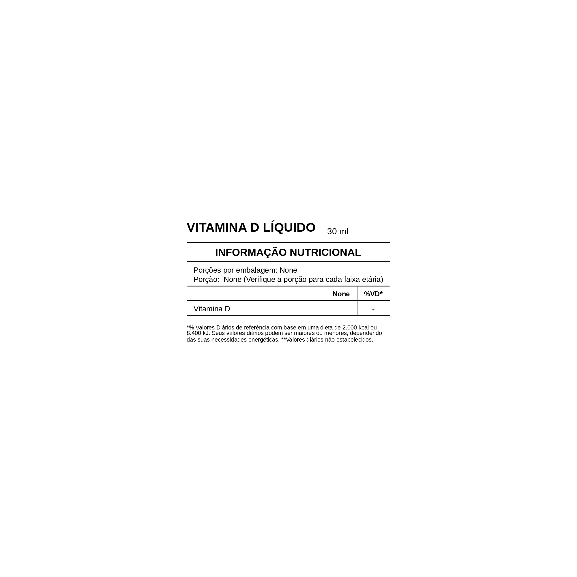 Vitamin D Líquida 30 ml - True Source